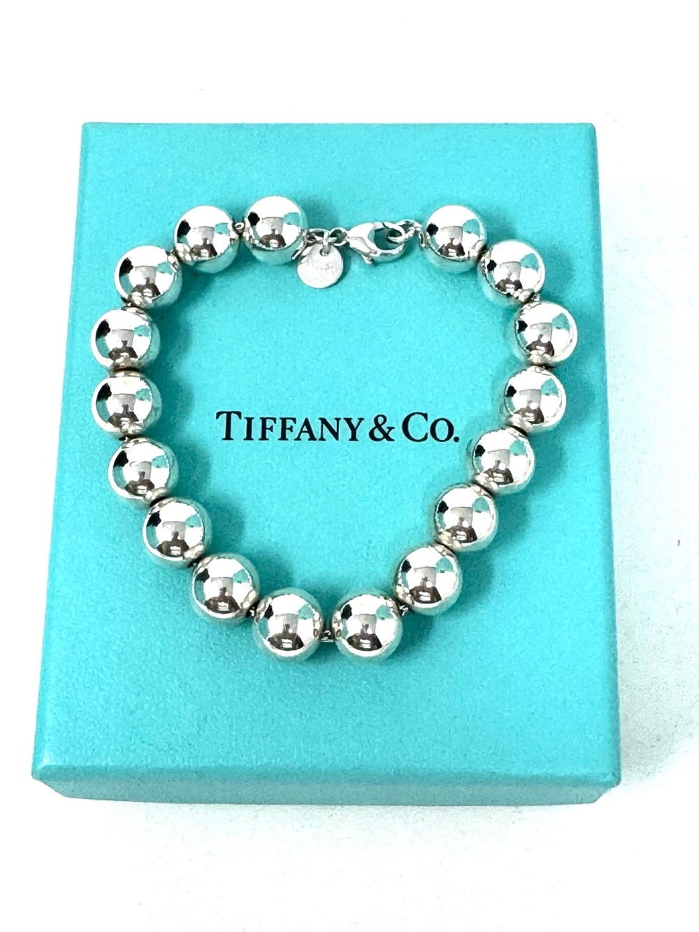 Authentic Tiffany & Co. Ball Beaded 10mm Bracelet. - Picture 8 of 10